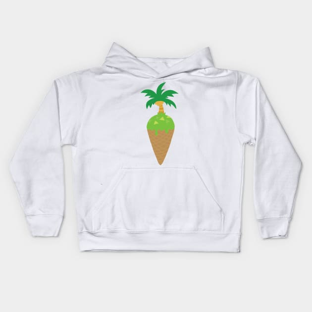 Ice-cream Island Kids Hoodie by queennerdco